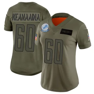 Aidan Keanaaina Detroit Lions Women's Limited 2019 Salute to Service Nike Jersey - Camo