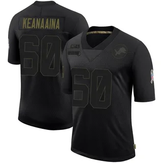 Aidan Keanaaina Detroit Lions Youth Limited 2020 Salute To Service Nike Jersey - Black
