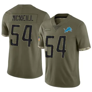 Alim McNeill Detroit Lions Men's Limited 2022 Salute To Service Jersey - Olive