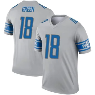 Antoine Green Detroit Lions Men's Legend Inverted Gray Nike Jersey - Green