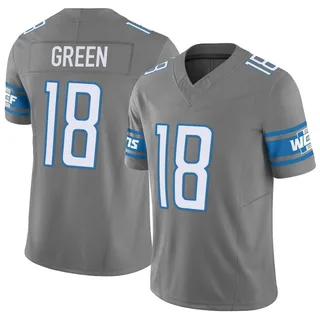 Antoine Green Detroit Lions Men's Limited Silver Vapor F.U.S.E. Nike Jersey - Green
