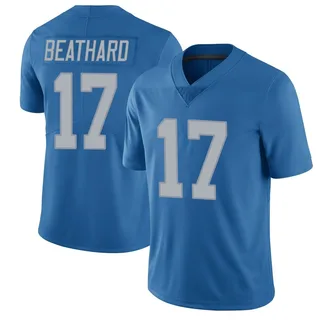 C.J. Beathard Detroit Lions Men's Limited Throwback Vapor Untouchable Nike Jersey - Blue