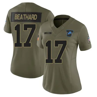 C.J. Beathard Detroit Lions Women's Limited 2025 Salute to Service Nike Jersey - Olive