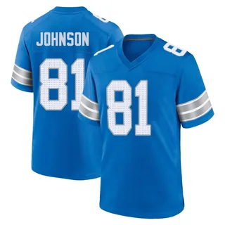 Calvin Johnson Detroit Lions Youth Game 2nd Nike Jersey - Blue
