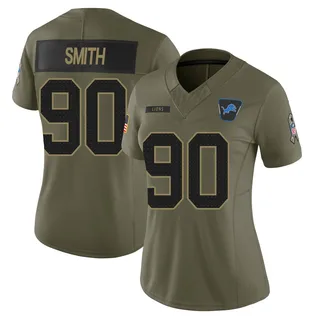 Chris Smith Detroit Lions Women's Limited 2025 Salute to Service Nike Jersey - Olive
