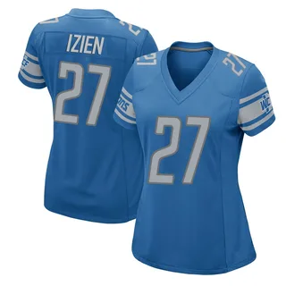 Christian Izien Detroit Lions Women's Game Team Color Nike Jersey - Blue