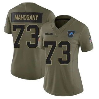Christian Mahogany Detroit Lions Women's Limited 2025 Salute to Service Nike Jersey - Olive