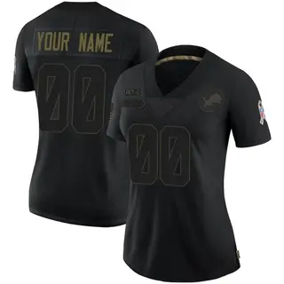 custom black detroit lions jersey