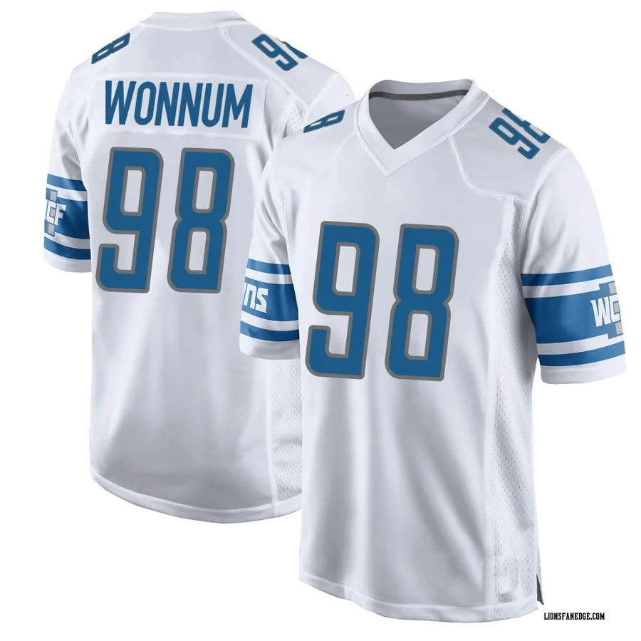 D.J. Wonnum Detroit Lions Men's Game Nike Jersey - White