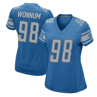 D.J. Wonnum Detroit Lions Women's Game Team Color Nike Jersey - Blue