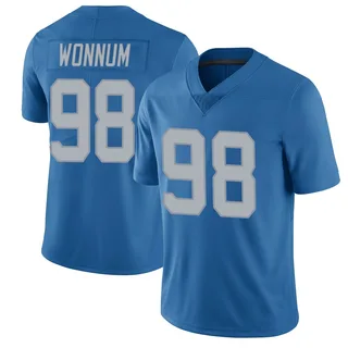 D.J. Wonnum Detroit Lions Youth Limited Throwback Vapor Untouchable Nike Jersey - Blue