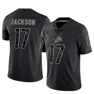 Dan Jackson Detroit Lions Men's Limited Reflective Nike Jersey - Black