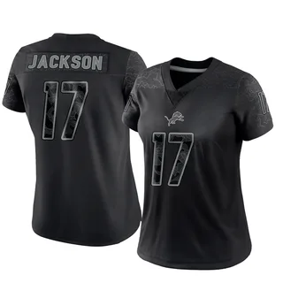 Dan Jackson Detroit Lions Women's Limited Reflective Nike Jersey - Black