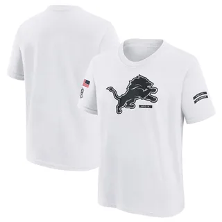 Detroit Lions Youth 2024 Salute To Service T-Shirt White