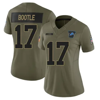 Dicaprio Bootle Detroit Lions Women's Limited 2025 Salute to Service Nike Jersey - Olive