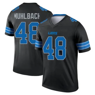 Don Muhlbach Detroit Lions Men's Legend Nike Jersey - Black