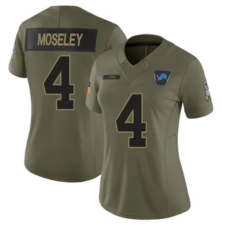 Emmanuel Moseley Detroit Lions Women's Limited 2025 Salute to Service Nike Jersey - Olive