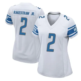 Ennis Rakestraw Jr. Detroit Lions Women's Game Nike Jersey - White