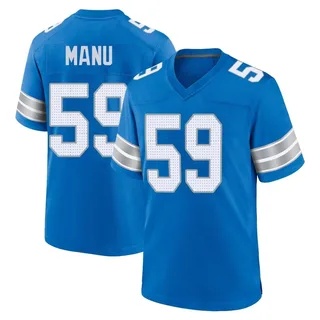 Giovanni Manu Detroit Lions Youth Game 2nd Nike Jersey - Blue