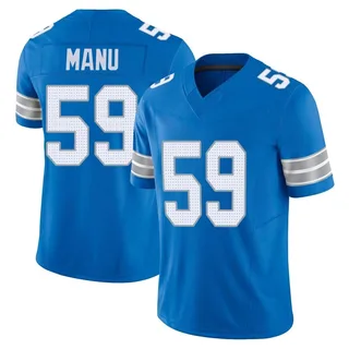 Giovanni Manu Detroit Lions Youth Limited Vapor F.U.S.E. 2nd Nike Jersey - Blue