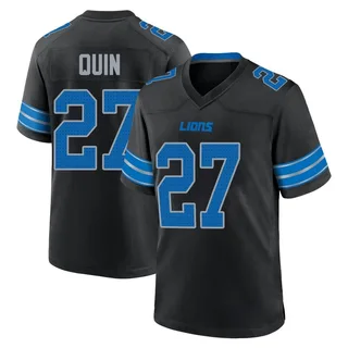 Glover Quin Detroit Lions Men's Game Alternate 2nd Nike Jersey - Black