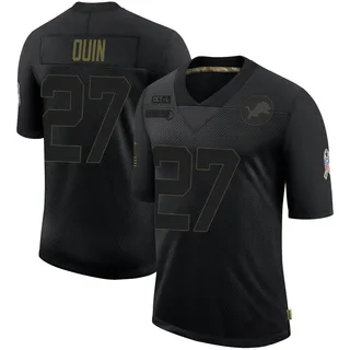 Glover Quin Detroit Lions Men's Limited 2020 Salute To Service Nike Jersey - Black