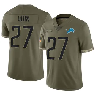 Glover Quin Detroit Lions Men's Limited 2022 Salute To Service Jersey - Olive