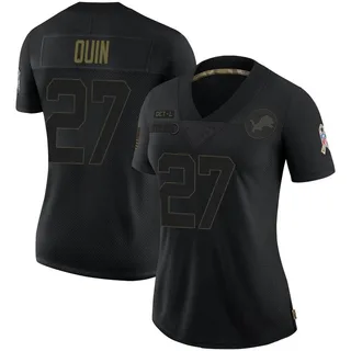 Glover Quin Detroit Lions Women's Limited 2020 Salute To Service Nike Jersey - Black