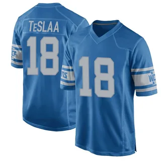Isaac TeSlaa Detroit Lions Youth Game Throwback Vapor Untouchable Nike Jersey - Blue
