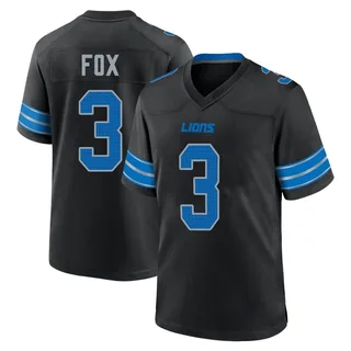 Jack Fox Detroit Lions Men's Game Alternate 2nd Nike Jersey - Black
