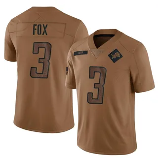 Jack Fox Detroit Lions Men's Limited 2023 Salute To Service Jersey - Brown