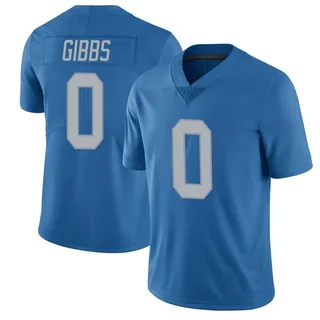 Jahmyr Gibbs Detroit Lions Men's Limited Throwback Vapor Untouchable Nike Jersey - Blue