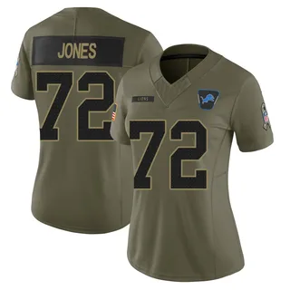 Jamarco Jones Detroit Lions Women's Limited 2025 Salute to Service Nike Jersey - Olive