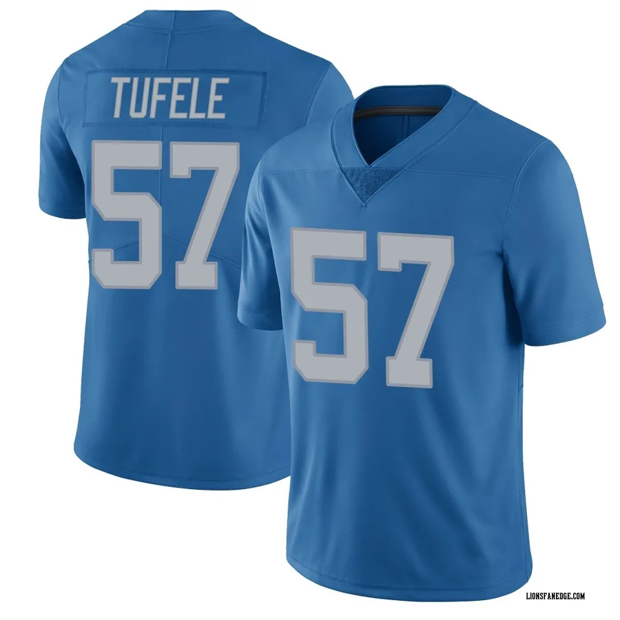 Jay Tufele Detroit Lions Men's Limited Throwback Vapor Untouchable Nike Jersey - Blue