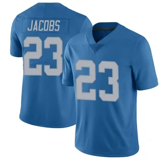 Jerry Jacobs Detroit Lions Men's Limited Throwback Vapor Untouchable Nike Jersey - Blue