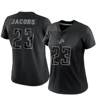 Jerry Jacobs Detroit Lions Women's Limited Reflective Nike Jersey - Black