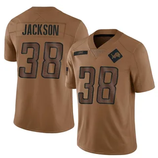 Justin Jackson Detroit Lions Men's Limited 2023 Salute To Service Jersey - Brown