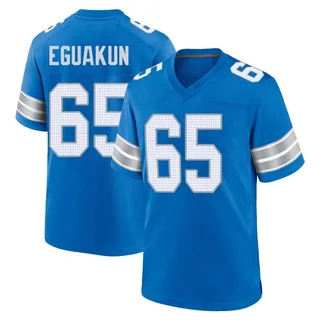 Kingsley Eguakun Detroit Lions Youth Game 2nd Nike Jersey - Blue