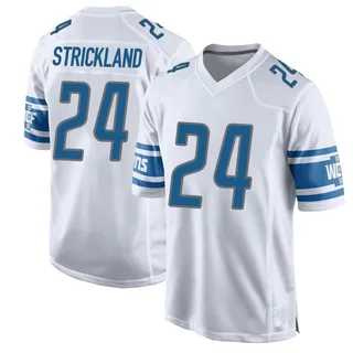 Loren Strickland Detroit Lions Men's Game Nike Jersey - White