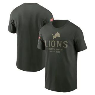 Men's Detroit Lions Forest Green 2025 Salute to Service Sideline T-Shirt