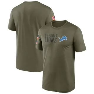 Men's Detroit Lions Olive 2022 Salute to Service Legend Team T-Shirt