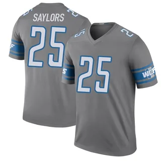 Men's Jacob Saylors Detroit Lions Men's Steel Color Rush Legend Nike Jersey