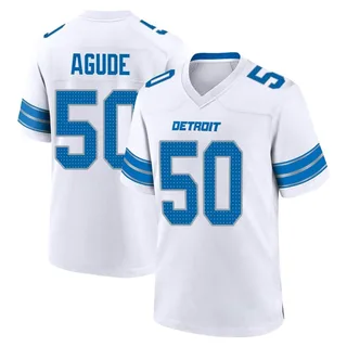Mitchell Agude Detroit Lions Men's Game 2nd Nike Jersey - White