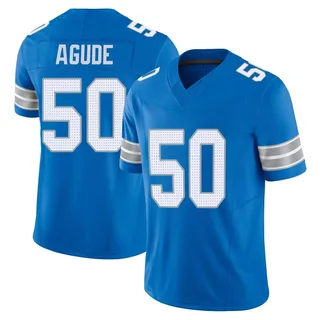 Mitchell Agude Detroit Lions Youth Limited Vapor F.U.S.E. 2nd Nike Jersey - Blue