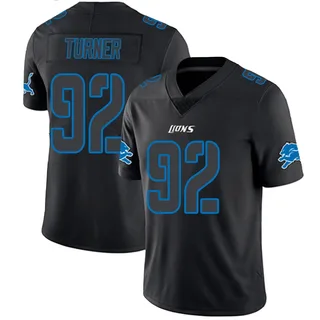 Payton Turner Detroit Lions Youth Limited Nike Jersey - Black Impact