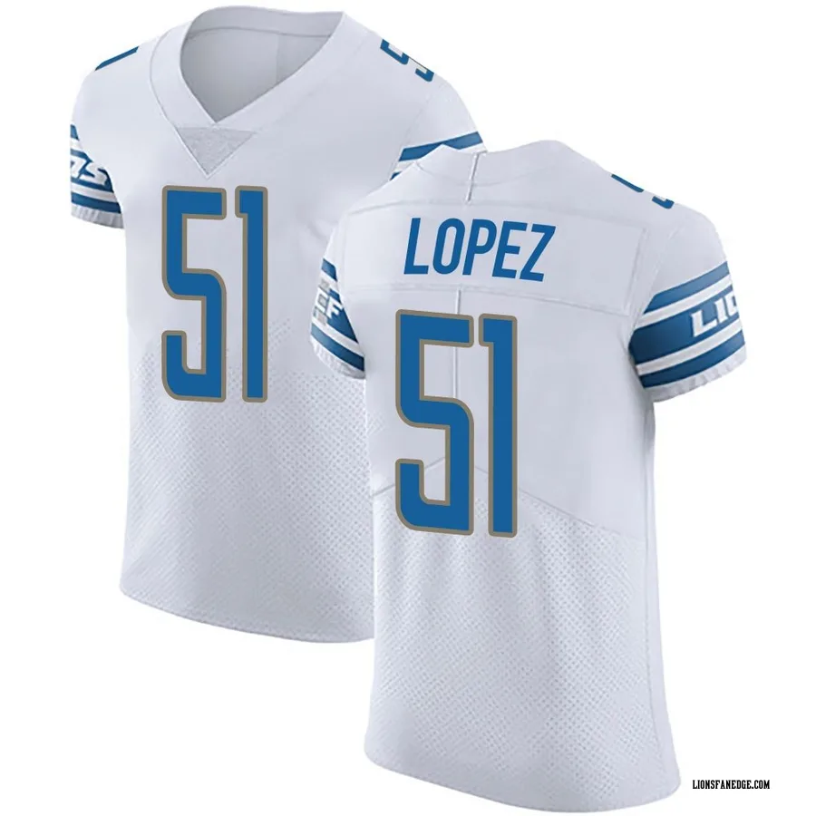 Roy Lopez Detroit Lions Men's Elite Vapor Untouchable Nike Jersey - White