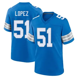 Roy Lopez Detroit Lions Men's Game 2nd Nike Jersey - Blue