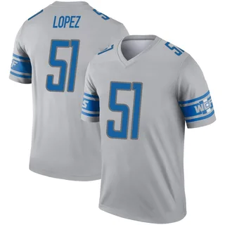 Roy Lopez Detroit Lions Men's Legend Inverted Nike Jersey - Gray
