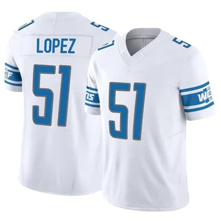 Roy Lopez Detroit Lions Men's Limited Vapor F.U.S.E. Nike Jersey - White