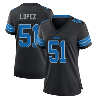 Roy Lopez Detroit Lions Women's Game Alternate 2nd Nike Jersey - Black